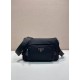 Replica Borsa a tracolla da uomo Prada nylon/saffiano 2VH192 Nero Fallate Online