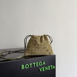 Replica Bottega Veneta Dustbag Intrecciato Scamosciato verde oliva Fallate Online