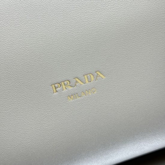 Replica Borsa a tracolla Prada Tumulte piccola 1BD395 Bianco Fallate Online