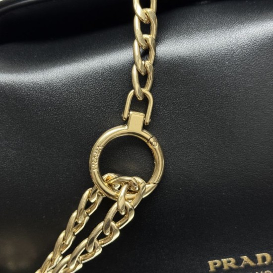 Replica Borsa a tracolla Prada Tumulte piccola 1BD395 nera Fallate Online