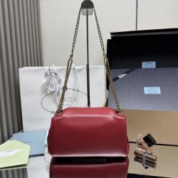 Replica Borsa a tracolla Prada Tumulte piccola 1BD395 Rosso Fallate Online