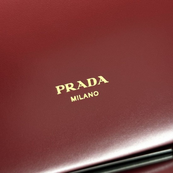 Replica Borsa a tracolla Prada Tumulte piccola 1BD395 Rosso Fallate Online