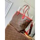 Replica Borsa a tracolla LV Monogram Inside Out Neverfull MM M12708 Rossa Fallate Online