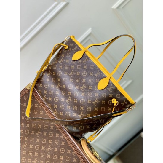 Replica Borsa a tracolla LV Monogram Inside Out Neverfull MM M12708 Giallo Fallate Online
