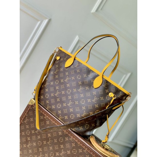 Replica Borsa a tracolla LV Monogram Inside Out Neverfull MM M12708 Giallo Fallate Online