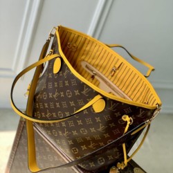 Replica Borsa a tracolla LV Monogram Inside Out Neverfull MM M12708 Giallo Fallate Online