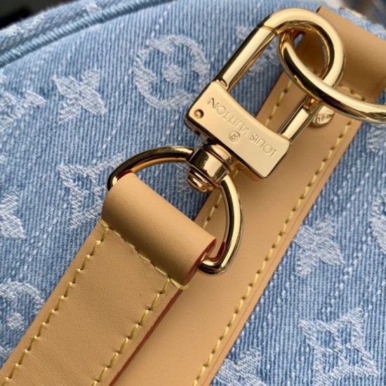 Replica Borsa Louis Vuitton Keepall Bandoulière 45 M25334 Blu cielo Fallate Online