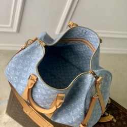 Replica Borsa Louis Vuitton Keepall Bandoulière 45 M25334 Blu cielo Fallate Online