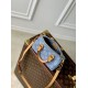 Replica Borsa Louis Vuitton Nano Speedy Denim M11212 blu Fallate Online