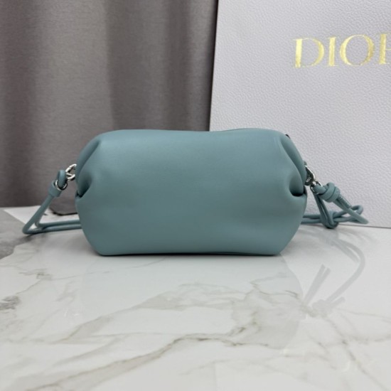 Replica Pochette Dior Bow blu tormalina False Online