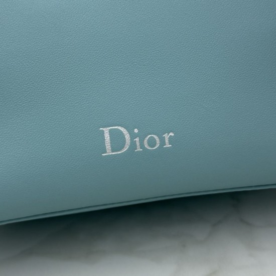 Replica Pochette Dior Bow blu tormalina False Online