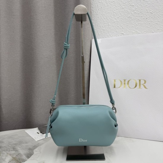 Replica Pochette Dior Bow blu tormalina False Online