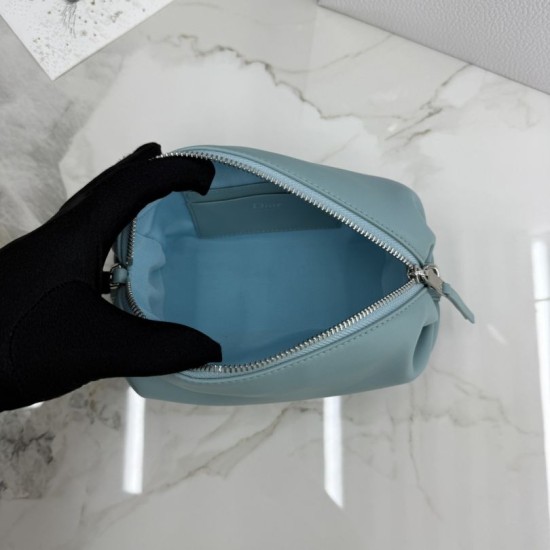 Replica Pochette Dior Bow blu tormalina False Online