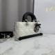 Replica Borsa Dior Lady D-Joy Micro Bag Latte Cannage in pelle di agnello bianca False Online