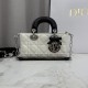 Replica Borsa Dior Lady D-Joy Micro Bag Latte Cannage in pelle di agnello bianca False Online