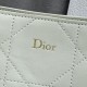 Replica Borsa Dior Trianon con catena agnello piatta Macrocannage Bianco False Online