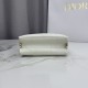 Replica Borsa Dior Trianon con catena agnello piatta Macrocannage Bianco False Online