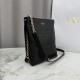 Replica Borsa Dior Trianon con catena agnello piatta Macrocannage Nero False Online