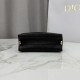 Replica Borsa Dior Trianon con catena agnello piatta Macrocannage Nero False Online