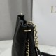 Replica Borsa Dior Trianon con catena agnello piatta Macrocannage Nero False Online