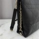 Replica Borsa Dior Trianon con catena agnello piatta Macrocannage Nero False Online