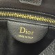 Replica Borsa Dior Trianon con catena agnello piatta Macrocannage Nero False Online