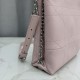 Replica Borsa Dior Trianon con catena agnello piatta Macrocannage Rosa False Online