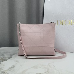 Replica Borse Dior Trianon con catena piatta macrocannage Rosa False Online