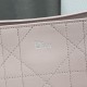 Replica Borse Dior Trianon con catena piatta macrocannage Rosa False Online