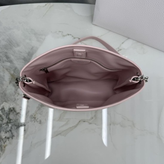 Replica Borse Dior Trianon con catena piatta macrocannage Rosa False Online
