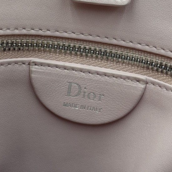 Replica Borse Dior Trianon con catena piatta macrocannage Rosa False Online