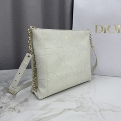 Replica Borse Dior Trianon con catena piatta macrocannage bianca False Online