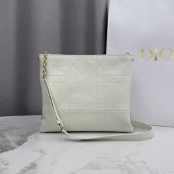 Replica Borse Dior Trianon con catena piatta macrocannage bianca False Online