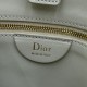 Replica Borse Dior Trianon con catena piatta macrocannage bianca False Online