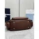 Replica Borsa a tracolla media Prada lavata 1BC276 Marrone False Online