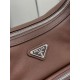 Replica Borsa a tracolla media Prada lavata 1BC276 Marrone False Online