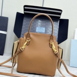 Replica Borse tote mini Prada Carry 1BA496 Marrone False Online