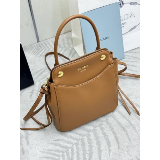 Replica Borse tote mini Prada Carry 1BA496 Marrone False Online
