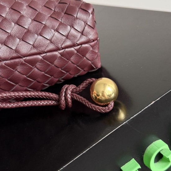 Replica Borse con coulisse Bottega Veneta Intrecciato Borgogna False Online