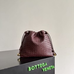 Replica Borse con coulisse Bottega Veneta Intrecciato Borgogna False Online