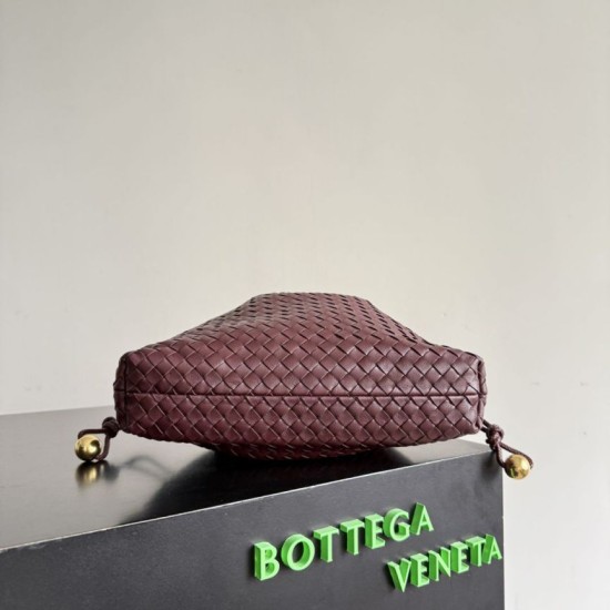 Replica Borse con coulisse Bottega Veneta Intrecciato Borgogna False Online