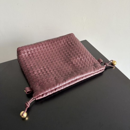 Replica Borse con coulisse Bottega Veneta Intrecciato Borgogna False Online