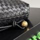 Replica Borse con coulisse Bottega Veneta Intrecciato Nera False Online