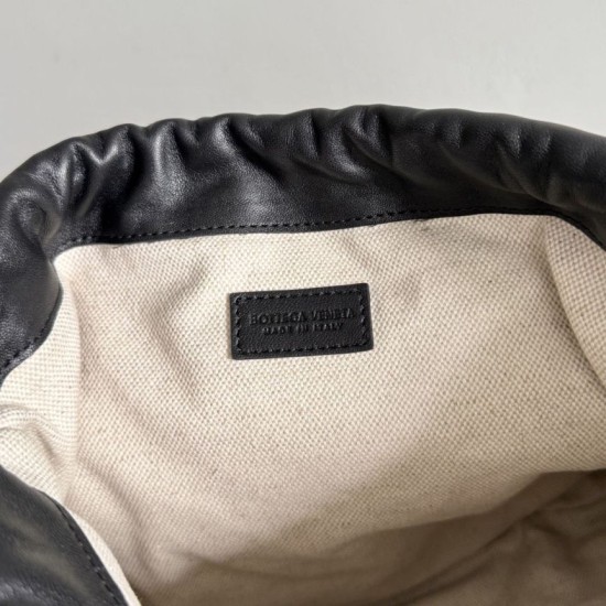 Replica Borse con coulisse Bottega Veneta Intrecciato Nera False Online