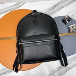 Replica Zaino YSL Saint Laurent City in pelle opaca nera False Online