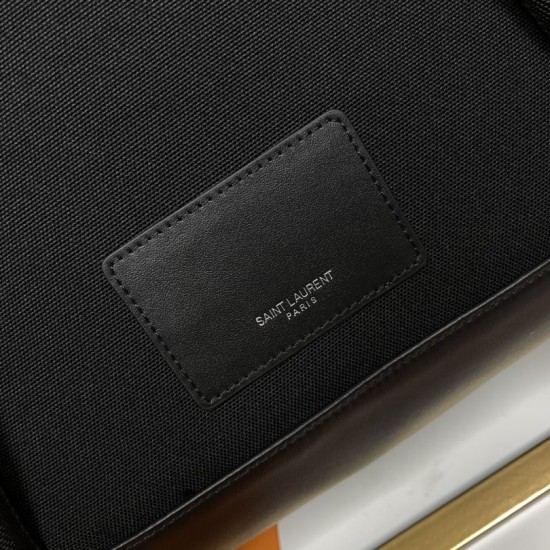 Replica Zaino YSL Saint Laurent City in pelle opaca nera False Online