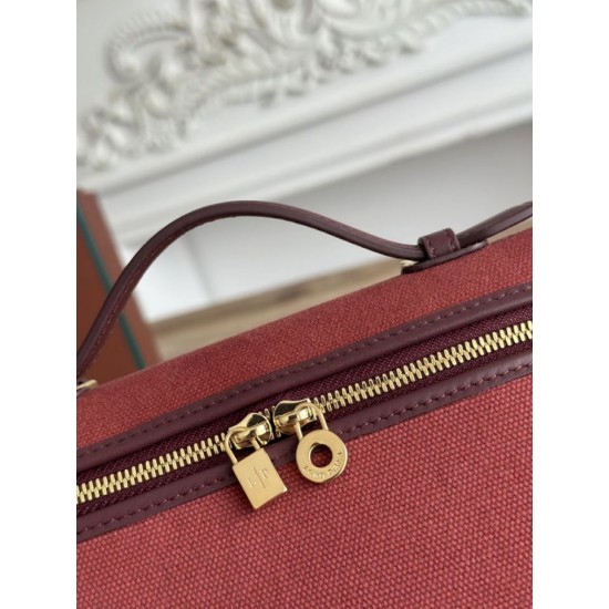 Replica Marsupio Loro Piana Extra Pocket L19 con maniglia superiore Borgogna False Online