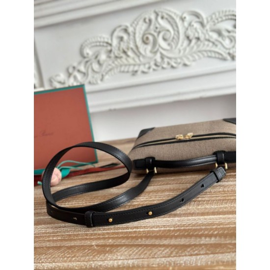 Replica Marsupio Loro Piana Extra Pocket L19 con maniglia superiore Nero False Online