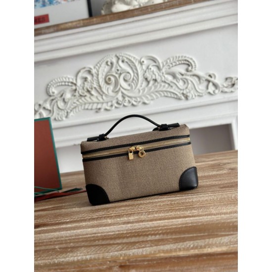 Replica Marsupio Loro Piana Extra Pocket L19 con maniglia superiore Nero False Online