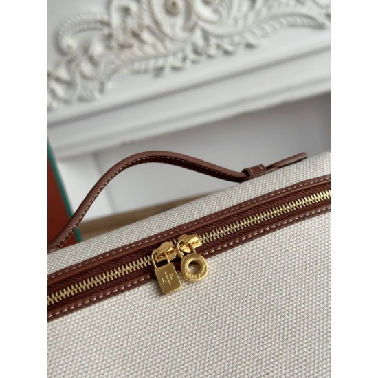 Replica Marsupio Loro Piana Extra Pocket L19 con maniglia superiore Marrone False Online